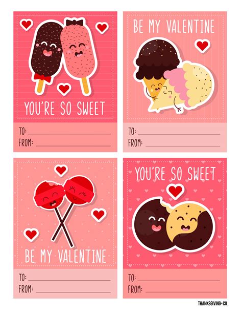 printable valentines day cards  students