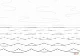 Coloring Sea Waves Pages Printable Drawing sketch template