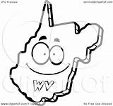 Virginia West State Coloring Cartoon Clipart Character Happy Thoman Cory Outlined Vector 2021 sketch template