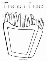 Fries French Coloring Built California Usa Outline sketch template