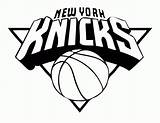 Knicks Coloring Pages York Basketball Template sketch template