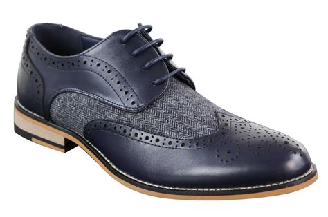 cavani horatio mens tweed leather oxford shoes happy gentleman