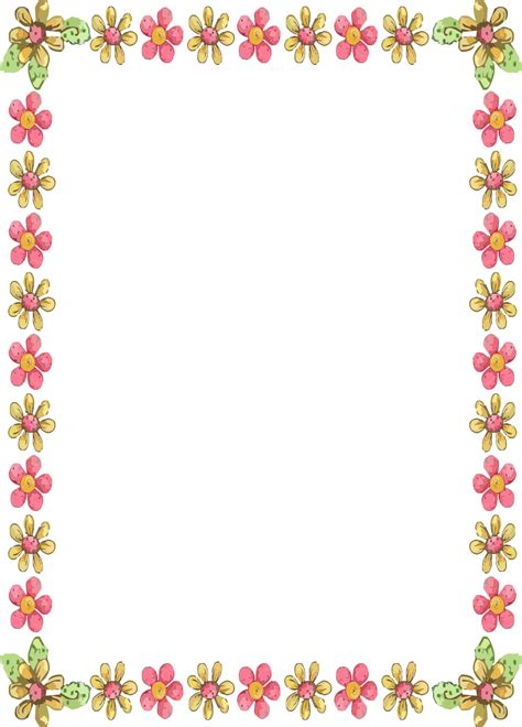 simple flower border designs   paper   simple