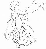 Pokemon Gourgeist Coloring Pages Morningkids sketch template