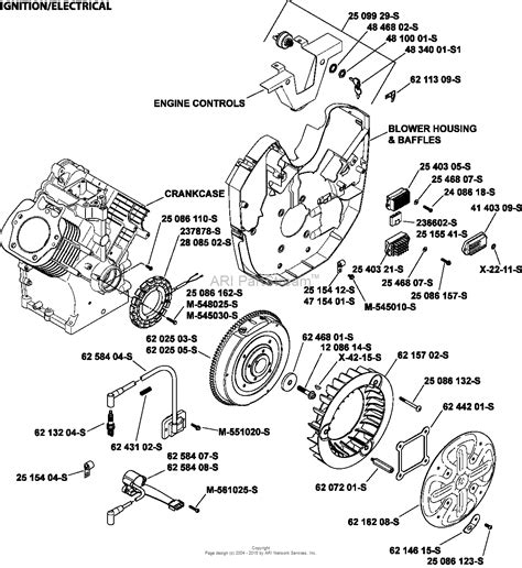 kohler ch  bgp  hp  kw parts diagram  ignitioncharging group