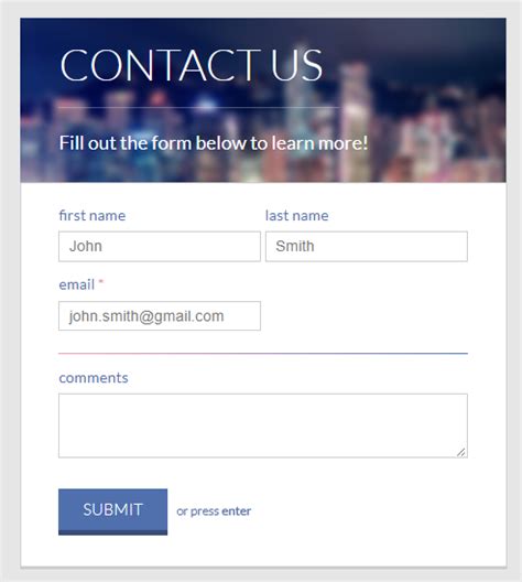 html css contact form templates programming code examples