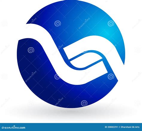 blue logo stock vector illustration  design mark