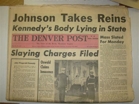 The Denver Post November 23 1963 December 29 1963 [lot Of 9