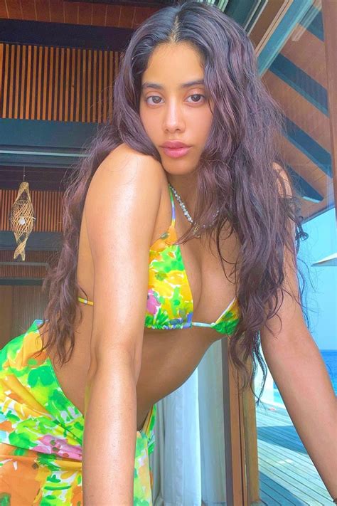 Janhvi Kapoor Paired Her Neon Green Floral Bikini With A Matching