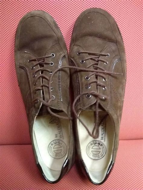 waldlaufer weite  leather lace  loafers shoes brown size   hungary  waldlufer