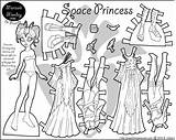 Paper Dolls Doll Princess Printable Space Monday Marisole Coloring Paperthinpersonas Print Marisol Pages Intergalactic Bw Click Clothing Colouring Color Barbie sketch template