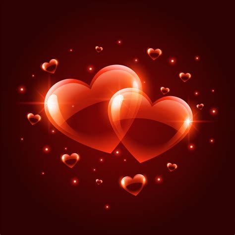 shiny valentines day hearts background   vector art