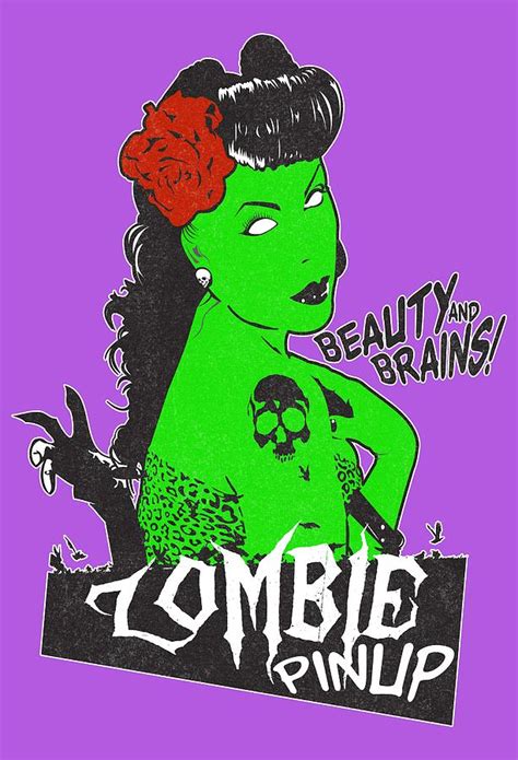 zombie rockabilly pin up digital art by neil hyde fine art america