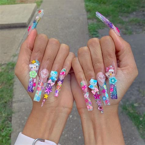 hello kitty nails on tumblr