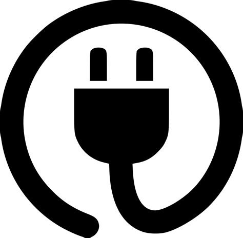 cable power cord plug circle svg png icon