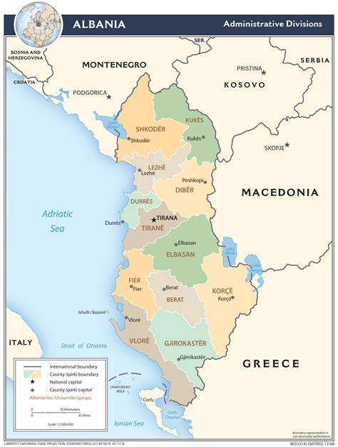 maps  albania albania detailed map  english tourist map