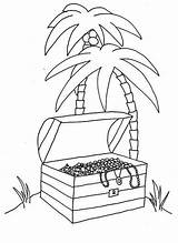 Coloring Island Treasure Tropical Chest Pages Opened Digging Boy Young Comments Kids Coloringhome sketch template