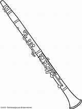 Clarinet Coloring Oboe Pages Drawings Music Instrument Drawing Para Musical Dibujo Instruments Yrs 1st Chair Template Colorear Print Clarinette Clarinete sketch template