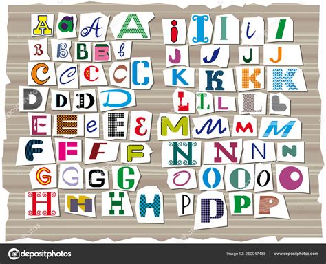 Alfabeto Latino Compuesto Letras Diferentes Tamaños Formas