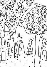 Hundertwasser Ausdrucken Papiermuster Adultos Musterpapier Umrisszeichnungen sketch template