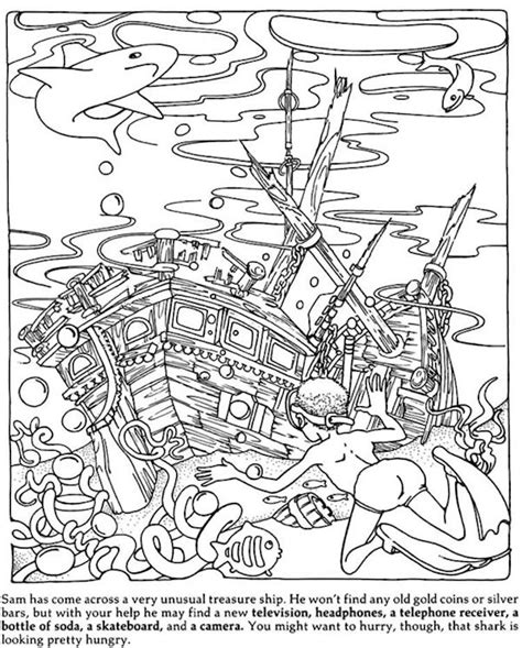 dover hidden objects coloring page hidden picture puzzles hidden