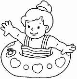 Coloring Kids Float Pages Water Clipart Child Sink Clipartmag Template sketch template