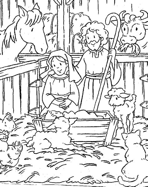 birth  jesus coloring pages  children  christian wallpapers