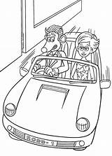 Roddy Driving Car Coloring Game Print sketch template