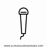 Coloring Karaoke Microphone Pages sketch template