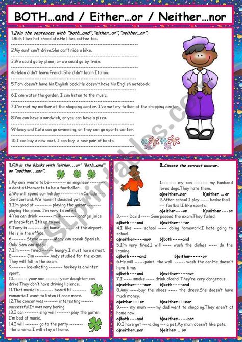 ws  practice  linking words grammar worksheets english grammar