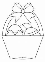 Easter Basket Coloring Templates Pages Template Coloringpage Eu Eggs Baskets Drawings Colouring Pattern Flora Crafts sketch template