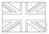 Flag Union Colouring Coloring English Pages Sheets Britain Great sketch template