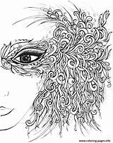 Coloring Pages Adults Faces Fanciful Haven Printable Creative Print Color Book sketch template