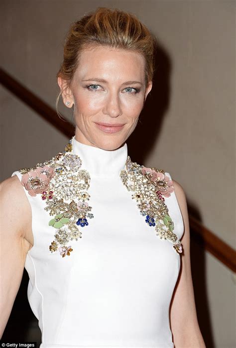 Cate Blanchett Shows Off Her Svelte Figure In Glittering White Gown At