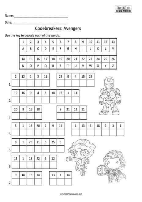 avengers worksheets avengers marvel marvel avengers