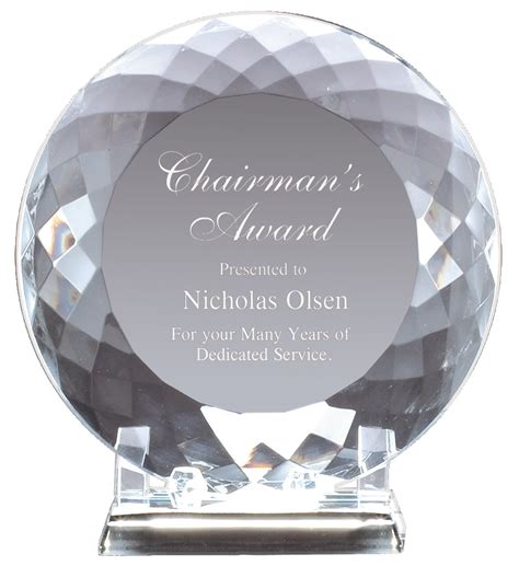 crystal plate award cry cry cry  engraving