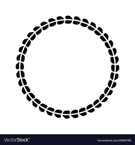 abstract circle lineart design black  frame vector image