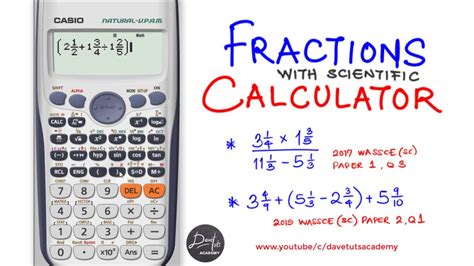 solve fractions   scientific calculator fx es youtube