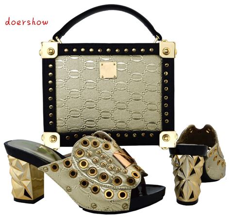 doershow african shoe and bag matching set african wedding shoe and bag