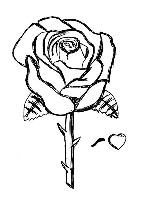rose coloring pages printable