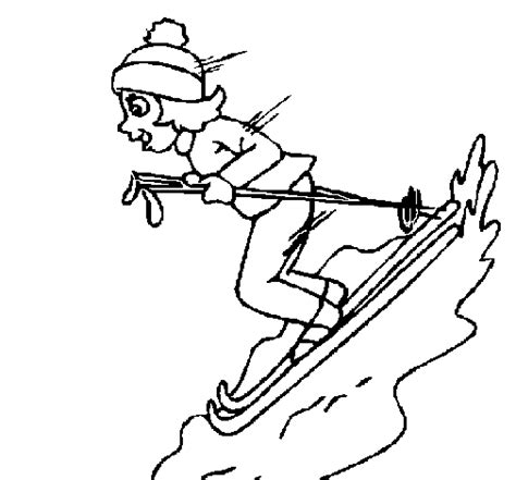female skier coloring page coloringcrewcom