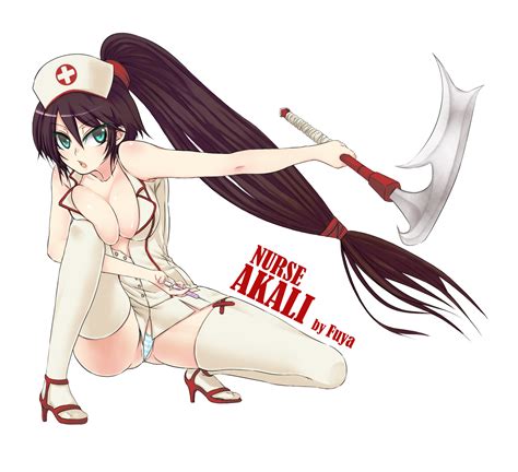 nurse akali on duty by tempopopo hentai foundry