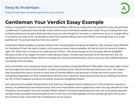 gentleman  verdict essay  studyhippocom