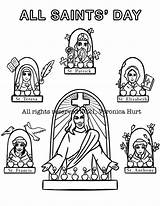 Saints Catholic sketch template