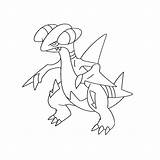 Gabite Glumanda Ausmalbild Kleurplaat Pokémon sketch template