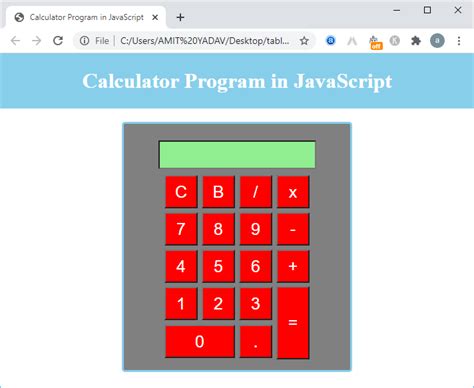 simple javascript code  calculator javascript answer