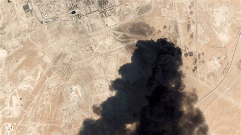 damage  iran linked drone attack  saudi oil facility captured  satellite images fox news