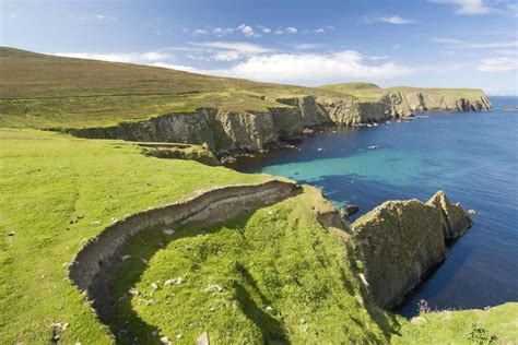 northern cliffs of fair isle shetland united kingdom