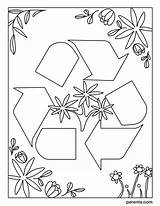 Recycle Earth Reuse sketch template