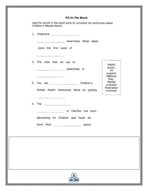 mental health worksheets  worksheetocom
